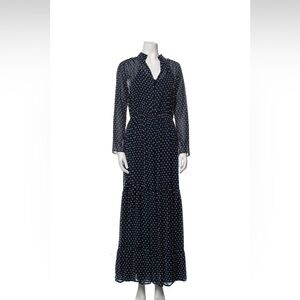 Saloni Polka Dot Maxi Dress with Slip.  Size 8 US